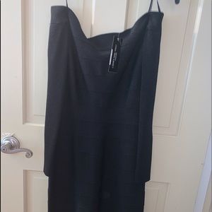NWT Black Carmen Marc Valvo Dress